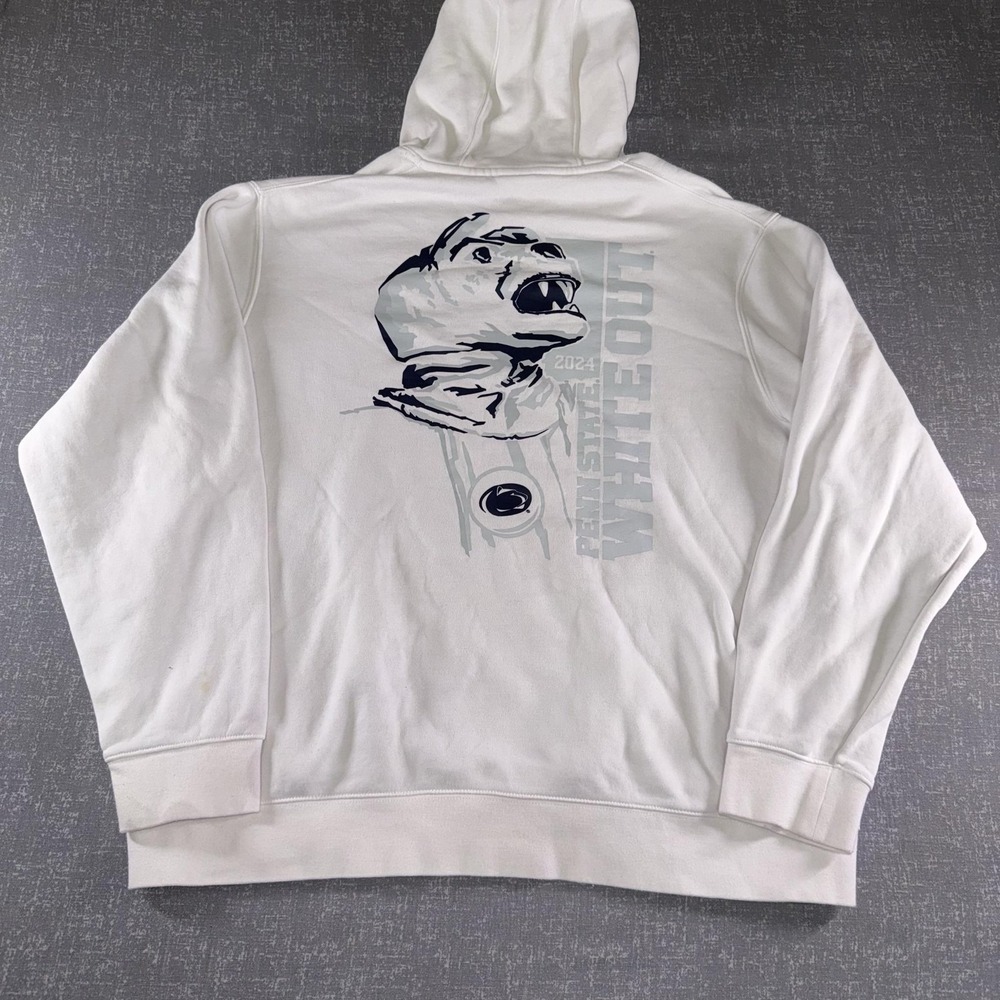 Penn State Nittany Lions Hoodie Mens XL White NCAA Whiteout Football Nike 2024
